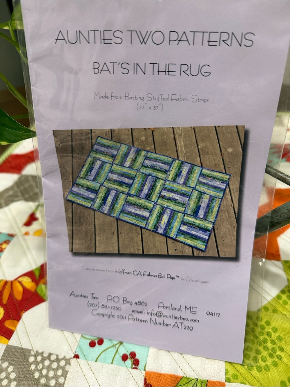 Aunties Two "Bat's in the Rug" Quilting Pattern -